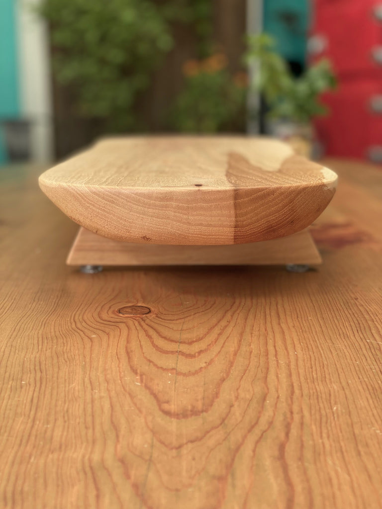 Charcuterie Board pecan on risers OT115